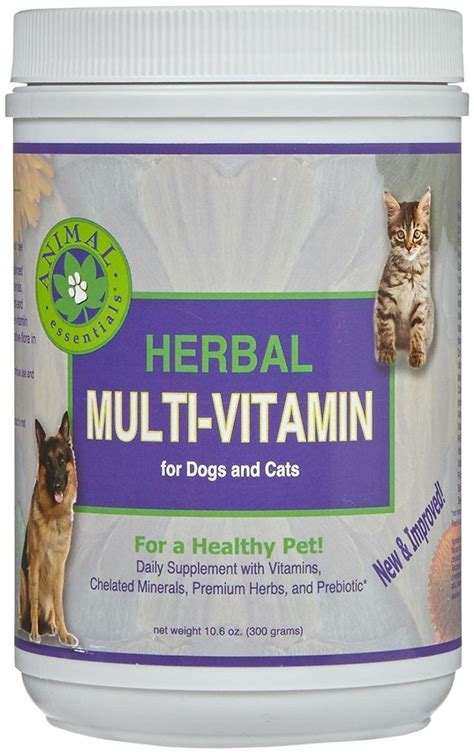 Boost Your Pet's Health with Animal Essentials Herbal Multi-Vitamin for Dogs and Cats - A Complete Nutritional Solution